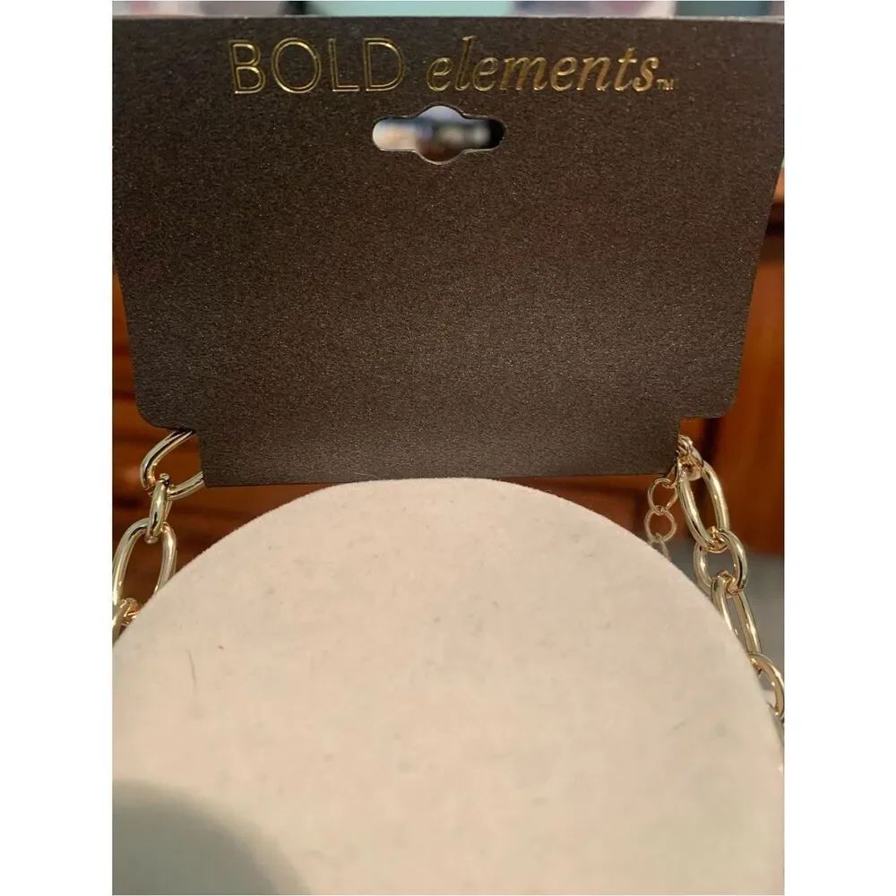 BOLD elements Gold-Tone Layered Geometric Pendant Necklace - Picture 2 of 3